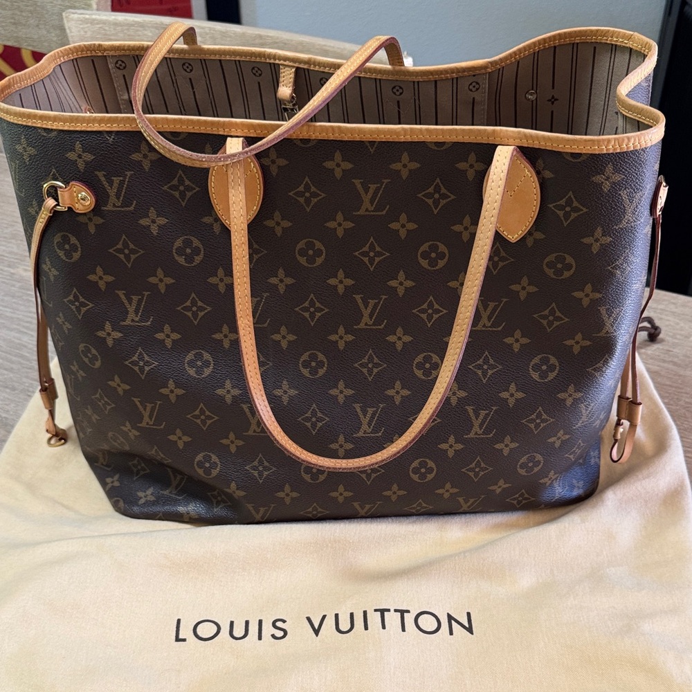 Louis Vuitton Dark Brown Monogram Tote Never full GM